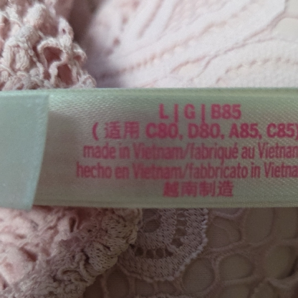 PINK Victoria's Secret Lace Bralette - Light Pink - Picture 4 of 5